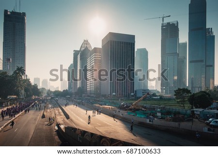 indonesian high rise building at Sudirman