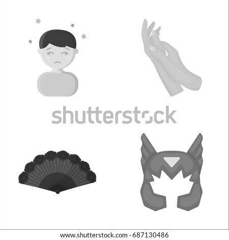 business, medicine, cosmetology and other web icon in monochrome style.mask, Superman, cinema, icons in set collection.