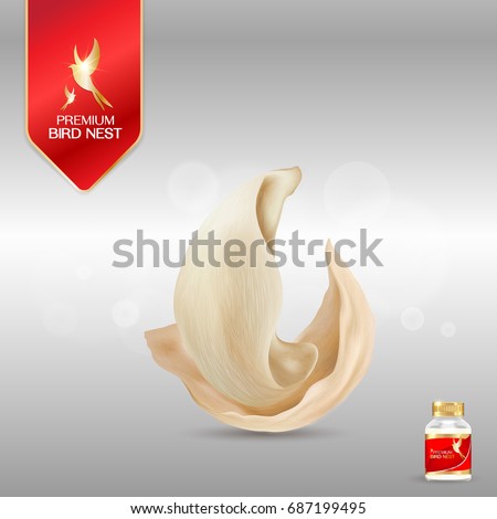 Bird Nest Premium background Concept Vector for Products.