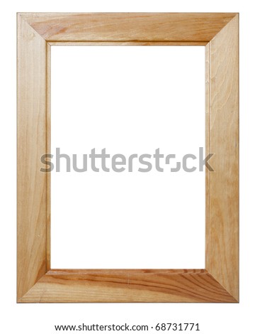 Wooden frame. Isolated over white.