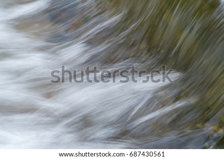 Water flowing over a weir, Photo by long exposure style,  Motion of water, Blurred background