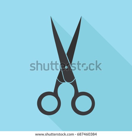 Scissors flat icon
