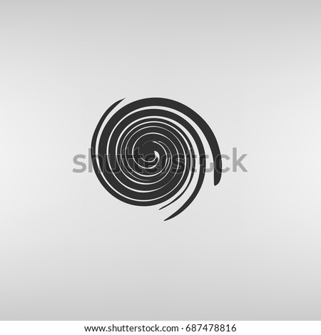 Abstract swirl logo flat vector illustration design