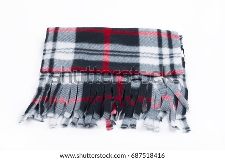 knitted plaid scarf