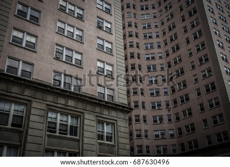 Buildings bunched together in Chicago