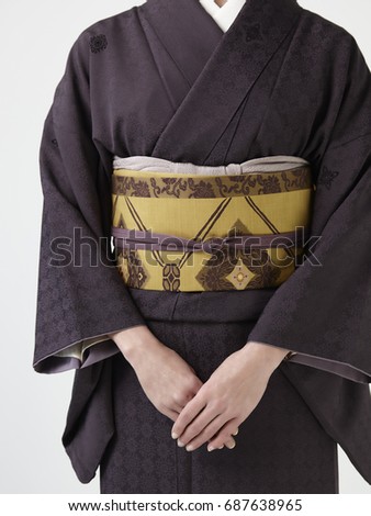 A woman in kimono shape Royalty-Free Stock Photo #687638965