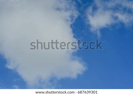 White clouds on the sky
