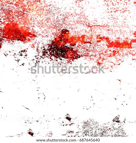 Red grunge on white background. Abstract red white with black elements