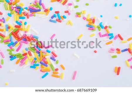 Sugar sprinkle dots, decoration for cake and bakery for background