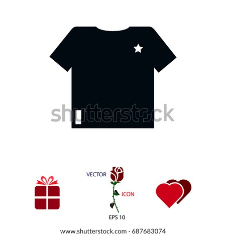 t-shirt icon, vector best flat icon, EPS