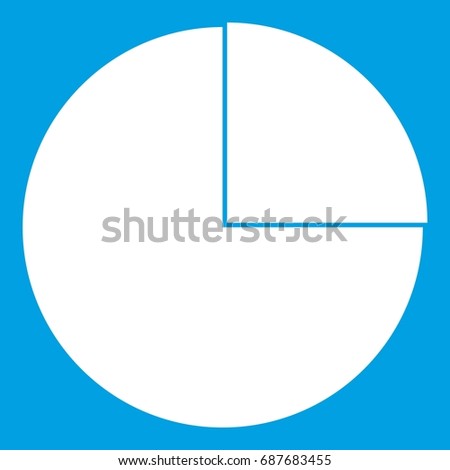 Graphs chart statistic icon white isolated on blue background vector illustration