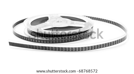 film on a white background