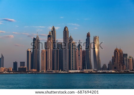 Skyline of Dubai Marina