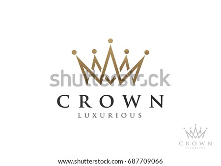 Crown Logo Vector Template Royalty-Free Stock Photo #687709066
