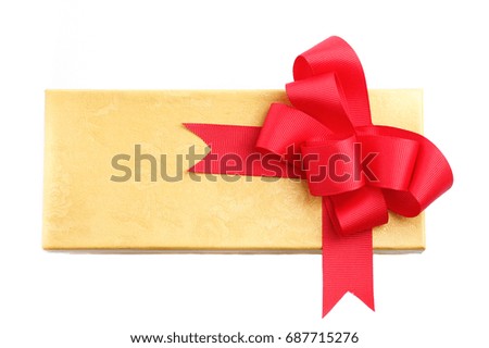 yellow gift box isolated on white