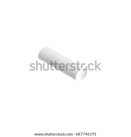 Chalk icon isolated vector illustration on white transparent background Royalty-Free Stock Photo #687746191