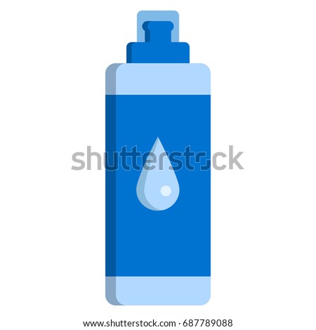 Sport water bottle icon, vector illustration flat style design isolated on white. Colorful graphics