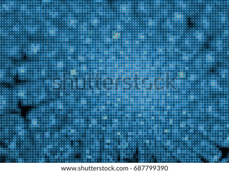 Abstract Halftone Dotted Blue Background. Vector Modern Futuristic Texture for Labels, Posters, Interior Design, Stickers, Business Cards. Minimal Covers Design with Dot, Circles. Abstract halftone 