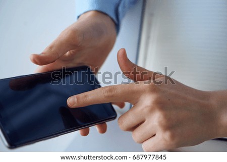 Business woman with phone                               