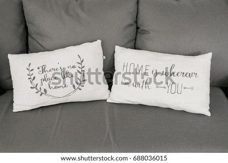 pillows on a casual sofa in the living room