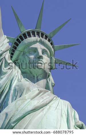 The Statue of Liberty (La Liberté éclairant le monde), Liberty Island, New York City, U.S.