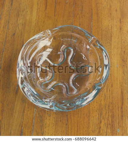 Glass ashtray
