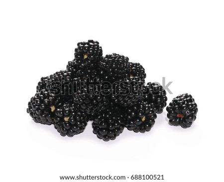 Blackberries isolated on white background 