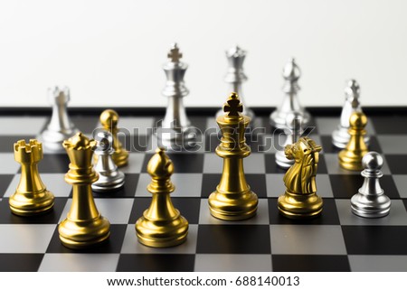 Beating all the rivals : Game of chess, selective focus.
