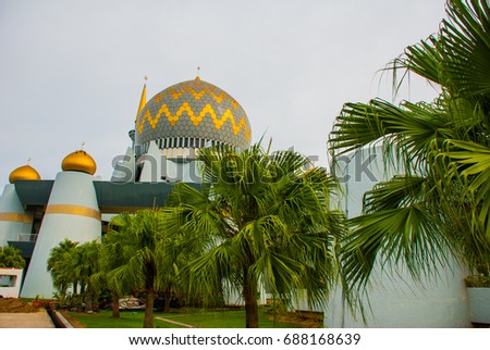 Masjid Negeri Sabah the state mosque of Sabah in Kota Kinabalu, Malaysia.