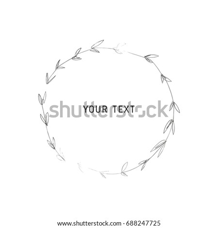 Vector illustration of a floral frame. Can be used as an design element and label.