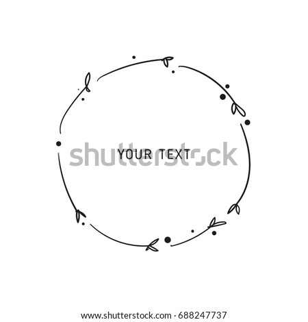Vector illustration of a floral frame. Can be used as an design element and label.