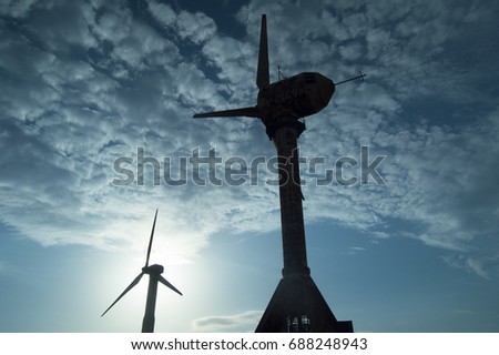 Windmill and sky