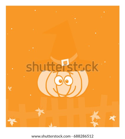 Halloween Jack-o-lantern, silly face