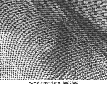 Grayscale spotted halftone abstract background. Raster clip art.