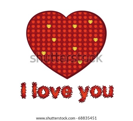 Heart - I love you - Valentine raster isolated