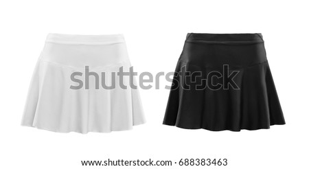 Black and white skirt isolated on white background Royalty-Free Stock Photo #688383463
