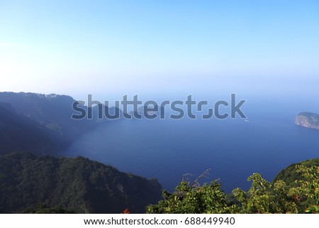 Volcanic Island Coastline of Ulleung Island