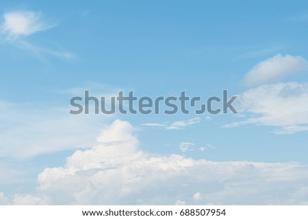 Blue sky include white clouds, air, space, climate, oxygen and ozone.
Represent nature, weather, environment, wind, purity, heaven and freedom. For abstract scene, backdrop, background and wallpaper.