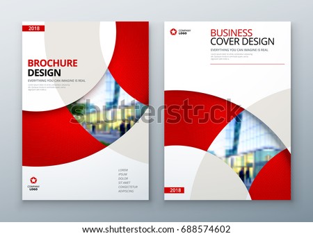Brochure template layout design. Corporate business annual report, catalog, magazine, flyer mockup. Creative modern bright concept circle round shape Royalty-Free Stock Photo #688574602