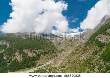 View on Zermatt Valley at Summer, Valais, Switzerland, Europe