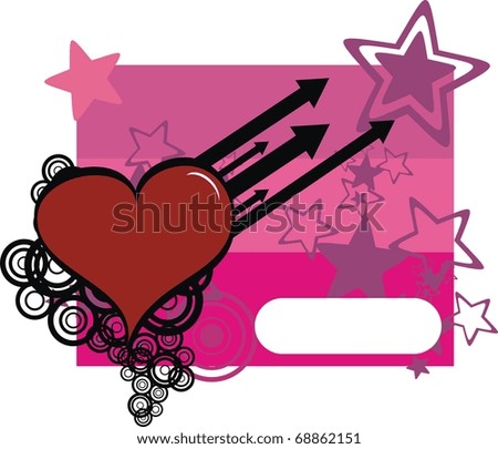 valentine heart cartoon background in vector format