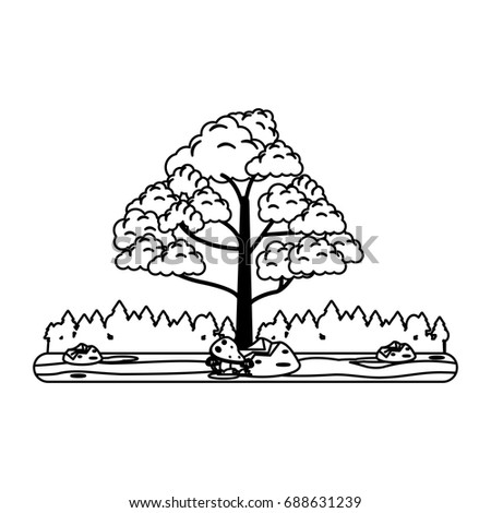 single tree icon image 