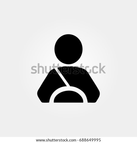 driver icon. vector sign symbol on white background Royalty-Free Stock Photo #688649995