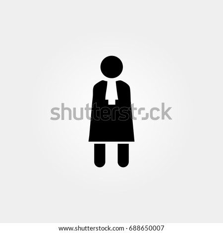 judge icon. vector sign symbol on white background Royalty-Free Stock Photo #688650007