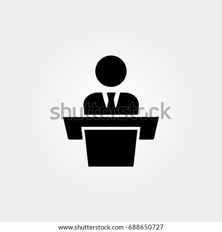 speaker icon. vector sign symbol on white background Royalty-Free Stock Photo #688650727