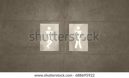 Toilet signs, toilet icons
