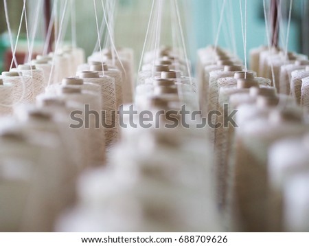 Textile threads industry Royalty-Free Stock Photo #688709626