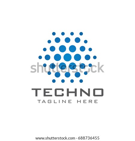 Abstract dot technology logo