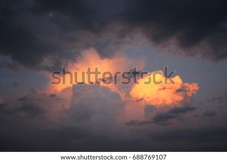 Fire in the sky, colorful sunset