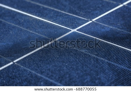 Closeup of high efficiency solar panels